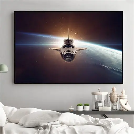 Galaxy Stars Astronaut Planet Hole Space Canvas Painting Universe Earth Meteorite Posters and Prints Wall Picture for Home Decor