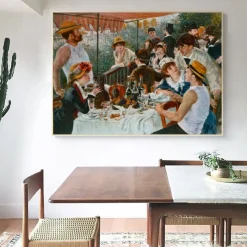 Luncheon of the Boating Party by Pierre Auguste Printed on Canvas