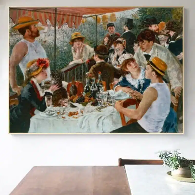 Luncheon of the Boating Party by Pierre Auguste Printed on Canvas