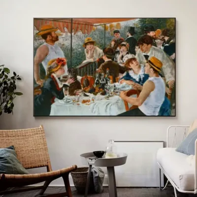 Luncheon of the Boating Party by Pierre Auguste Printed on Canvas