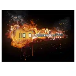 Modern Abstract Art Electric Guitar