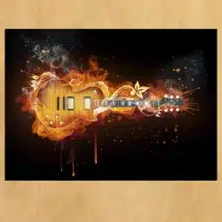 Modern Abstract Art Electric Guitar