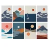 Mountain Landscape and Cat Theme Arts Posters Printed on Canvas