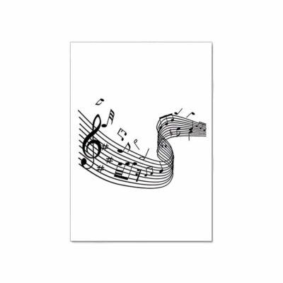 Music Symbol Treble and Bass Art Printed on Canvas - Image 3