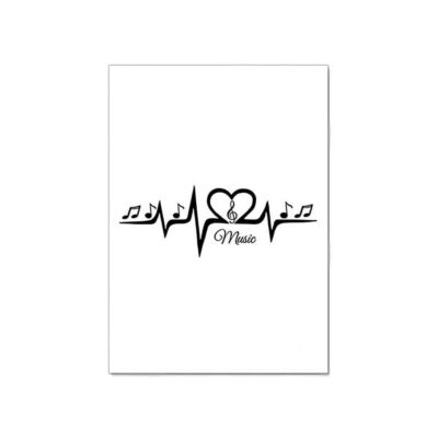 Music Symbol Treble and Bass Art Printed on Canvas - Image 5