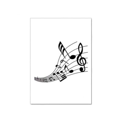 Music Symbol Treble and Bass Art Printed on Canvas - Image 8