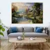 Natures Paradise Oil Painting by Thomas Kinkade Printed on Canvas