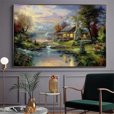 Natures Paradise by Thomas Kinkade Printed on Canvas
