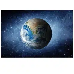 Our Solar System Earth Moon Sun Astronaut Galaxy Artwork Printed on Canvas - Image 2