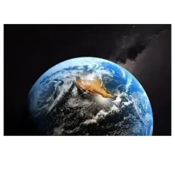Our Solar System Earth Moon Sun Astronaut Galaxy Artwork Printed on Canvas - Image 4