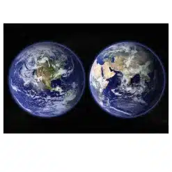 Our Solar System Earth Moon Sun Astronaut Galaxy Artwork Printed on Canvas - Image 5