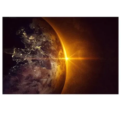 Our Solar System Earth Moon Sun Astronaut Galaxy Artwork Printed on Canvas - Image 6