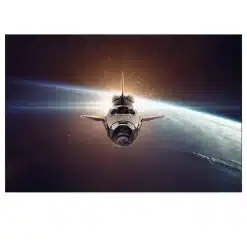 Our Solar System Earth Moon Sun Astronaut Galaxy Artwork Printed on Canvas - Image 10