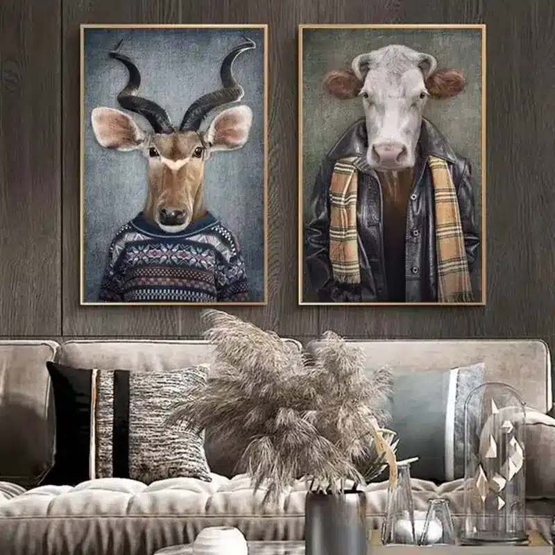 Portrait of Animal in Human Clothes