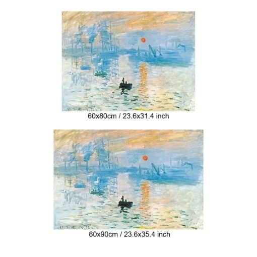 Classicial Oil Painting Impression Sunrise by Claude Monet Printed on Canvas - Image 3