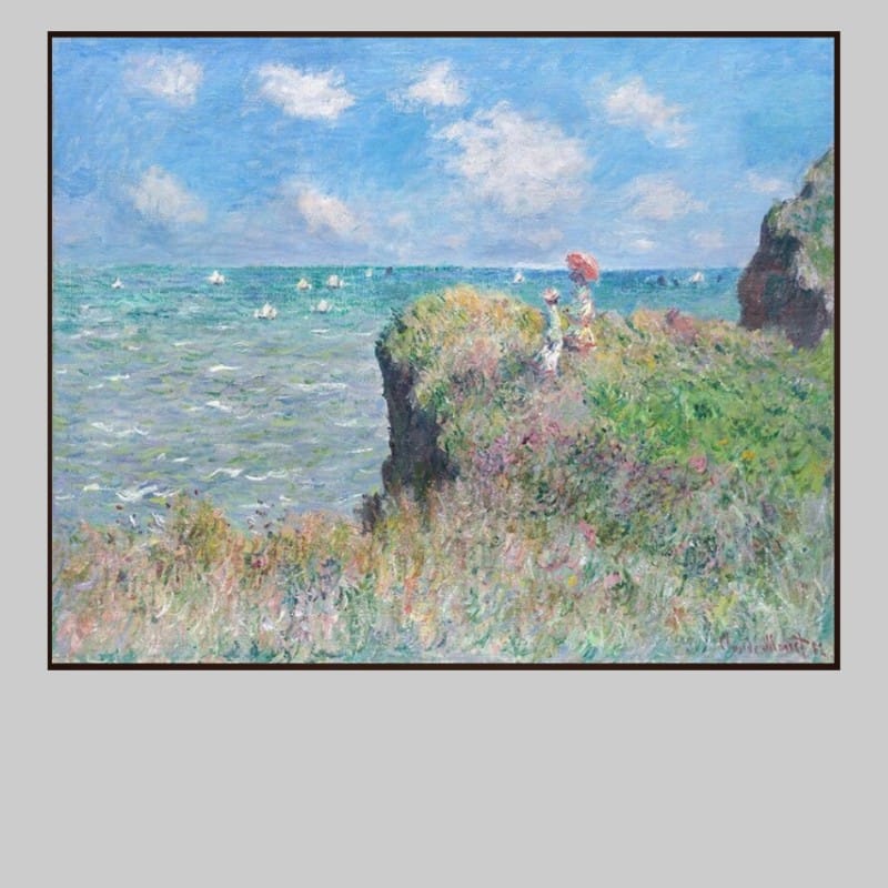 The Cliff Walk at Pourville Oil Painting by Claude Monet Printed on Canvas