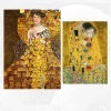 The Kiss and Portrait of Adele Bloch-Bauer by Gustav Klimt Printed on Canvas