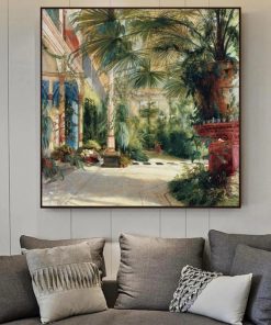 The Palm House by Carl Blechen Printed on Canvas