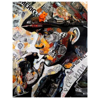 Portrait of Tommy Shelby in Peaky Blinders Abstract Art Printed on Canvas - Image 2