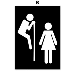 WC Sign for Boys & Girls (B