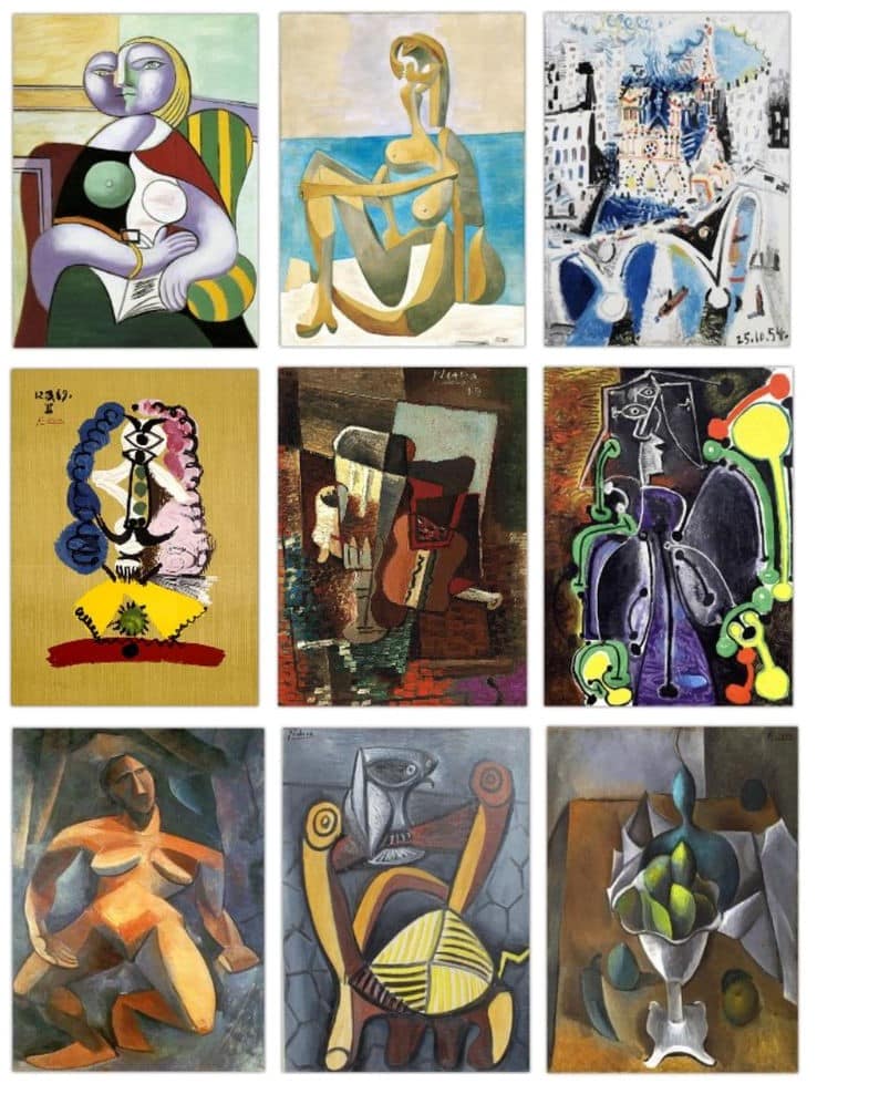 Wall Art Decoration Paintings by Picasso Printed on Canvas
