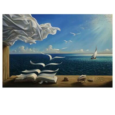 Salvador Dalí and Others with Great Surrealism Paintings Printed on Canvas - Image 2