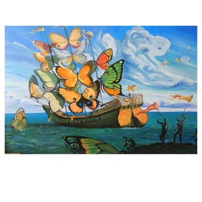 Salvador Dalí and Others with Great Surrealism Paintings Printed on Canvas - Image 12