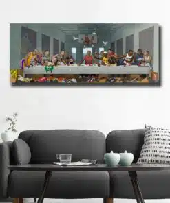 Basketball Players Last Supper Painting Printed on Canvas