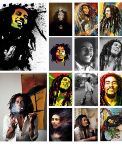 Bob Marley Singer Canvas Poster and Cuadros Printed on Canvas