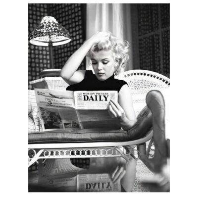 Marilyn Monroe Black & White Pictures Printed on Canvas - Image 6