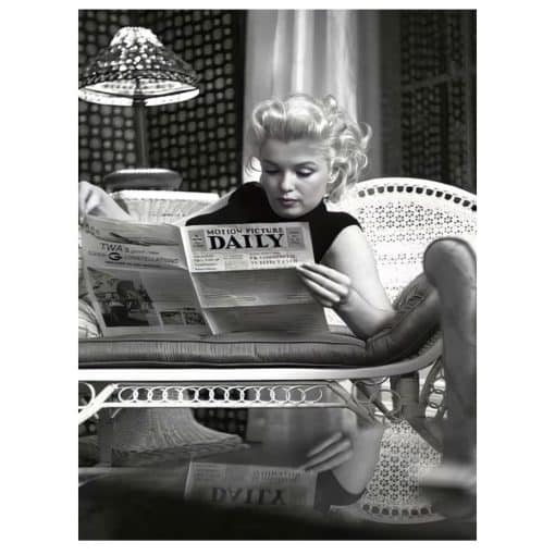 Marilyn Monroe Black & White Pictures Printed on Canvas - Image 7