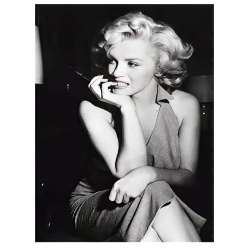 Marilyn Monroe Black & White Pictures Printed on Canvas - Image 8