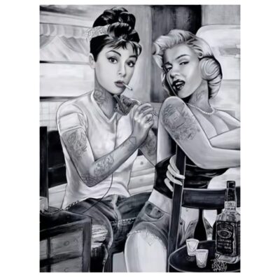 Marilyn Monroe Black & White Pictures Printed on Canvas - Image 19