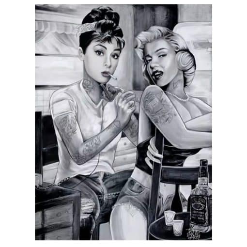 Marilyn Monroe Black & White Pictures Printed on Canvas - Image 19