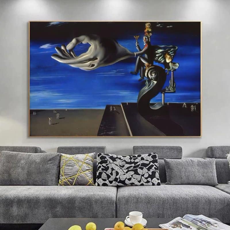 The Hand Surrealism Painting by Salvador Dali Printed on Canvas