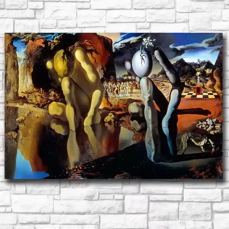 The Metamorphosis of Narcissus Painting by Salvador Dalí Printed on Canvas
