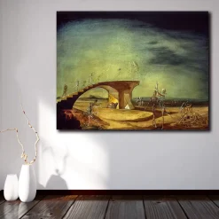 Broken Bridge and the Dream Oil Painting by Salvador Dali Printed on Canvas