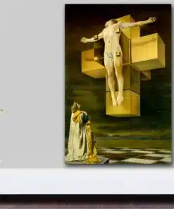 Crucifixion Corpus Hypercubus Painting by Salvador Dalí