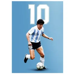 Diego Maradona Football Player Paintings Printed on Canvas - Image 8
