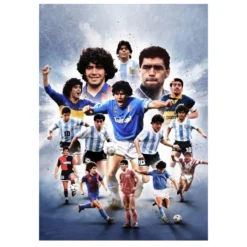 Diego Maradona Football Player Paintings Printed on Canvas - Image 11