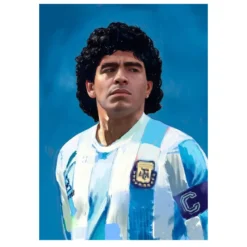 Diego Maradona Football Player Paintings Printed on Canvas - Image 5