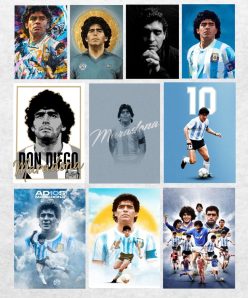 Diego Maradona Football Player Paintings Printed on Canvas