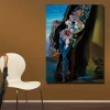 Gravida 1931 (in color) by Salvador Dalí Printed On Canvas
