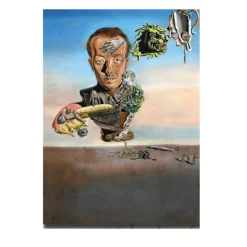 Portrait of Paul Eluard 1929 by Salvador Dali Printed on Canvas - Image 2