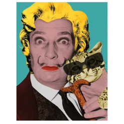 Salvador Dalí and Cat with Glasses