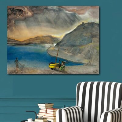 The Angel of Port Lligat by Salvador Dali Painting Printed on Canvas - Image 5