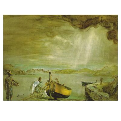The Angel of Port Lligat by Salvador Dali Painting Printed on Canvas - Image 2