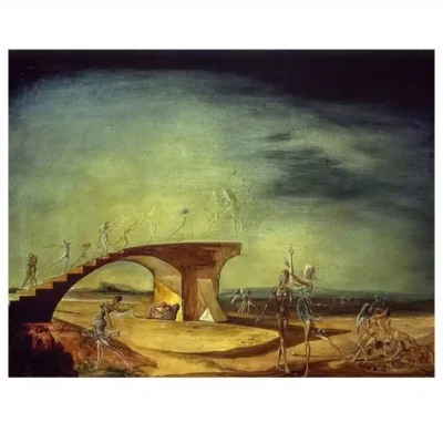 Broken Bridge and the Dream Oil Painting by Salvador Dali Printed on Canvas