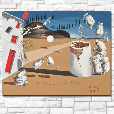 Dali The Three Peaked Hat Canvas Painting For Living Room - Image 3