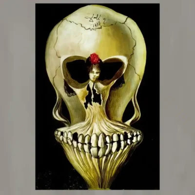 Ballerina in a Deaths Head by Salvador Dalí 1939